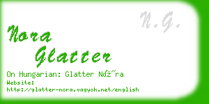 nora glatter business card
